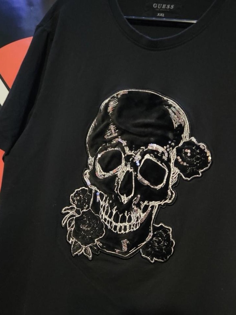 Y2k cyber grunge style skull shirt by guess